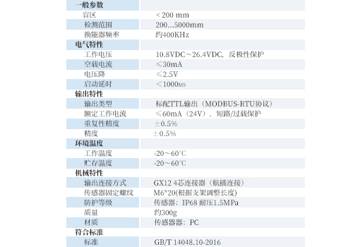 M80水下測距傳感器